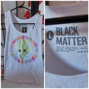 Black Matter White Tank Top